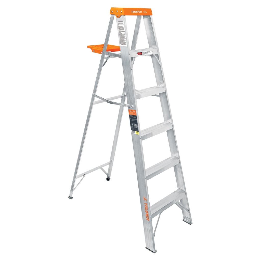 10335 / Escalera de tijera tipo ll 5 peldaños y bandeja, Truper