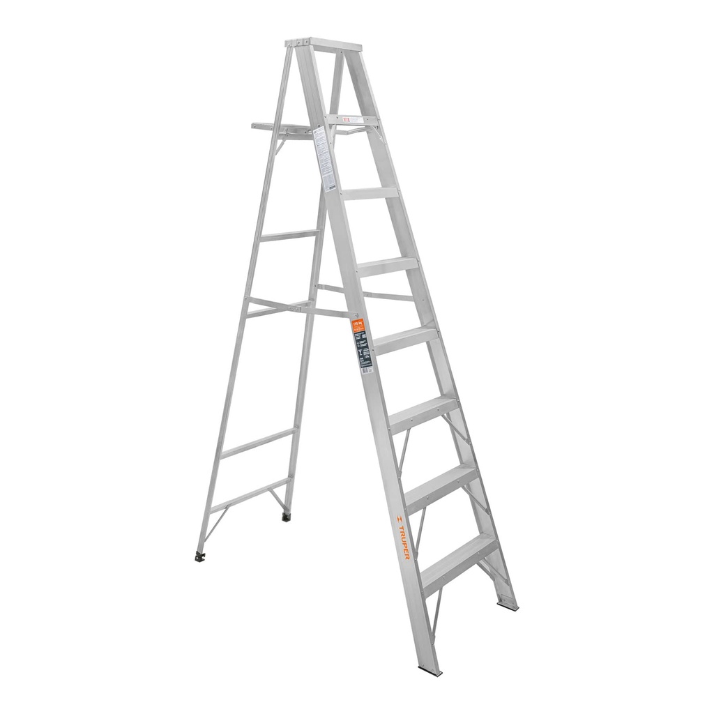 10460 / Escalera de tijera 100% aluminio tipo ll 7 peldaños, Truper