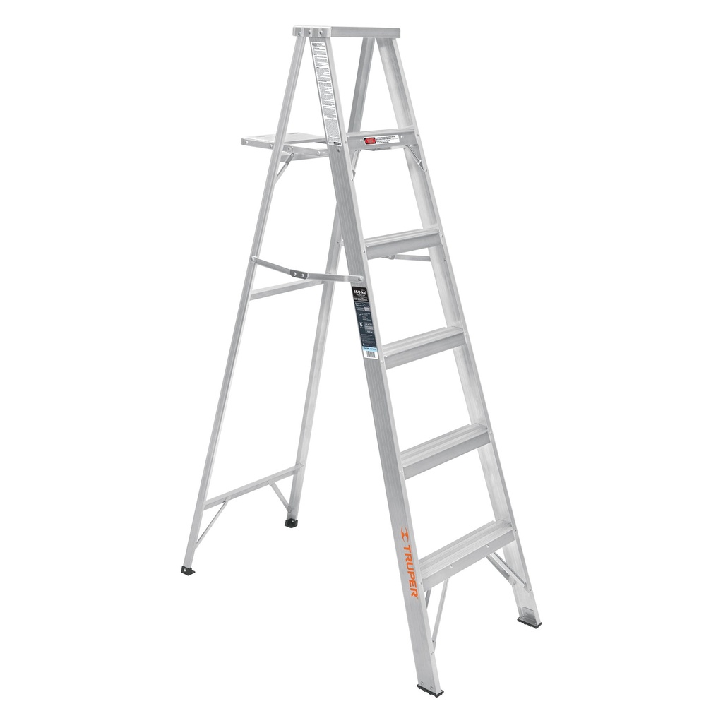10439 / Escalera de tijera 100% aluminio tipo lll 5 peldaños, Truper