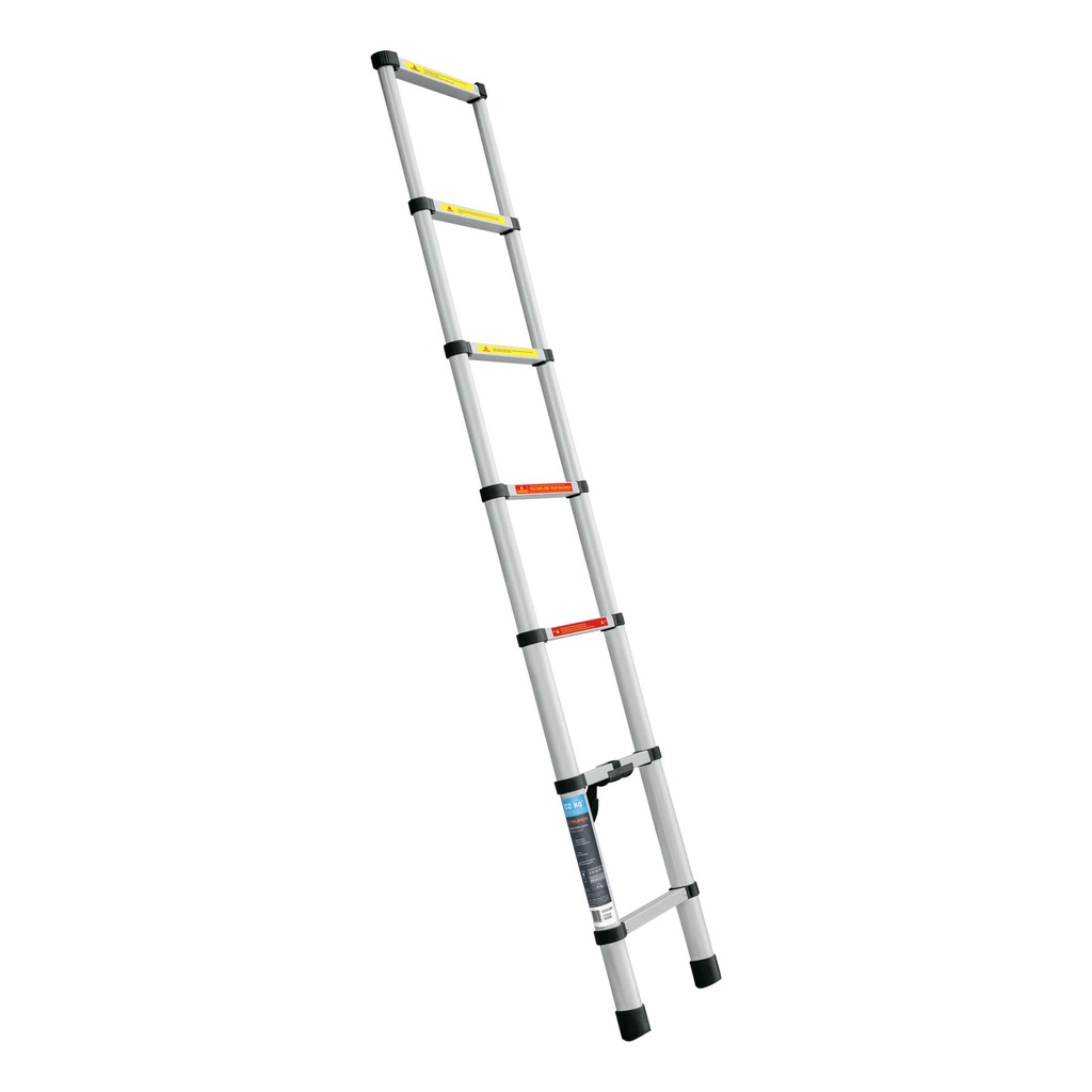 101903 / Escalera telescópica, 7 peldaños, tipo II, capacidad 102kg, Truper