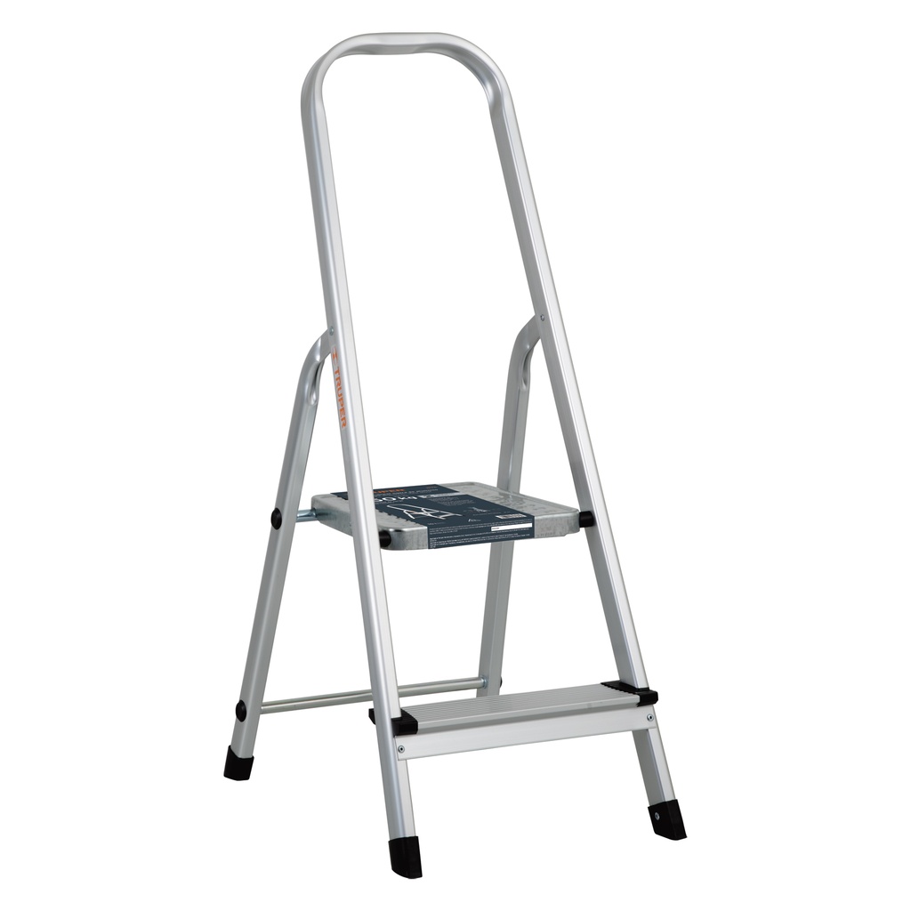 16763 / Escalera tubular plegable, 2 peldaños, aluminio, Truper