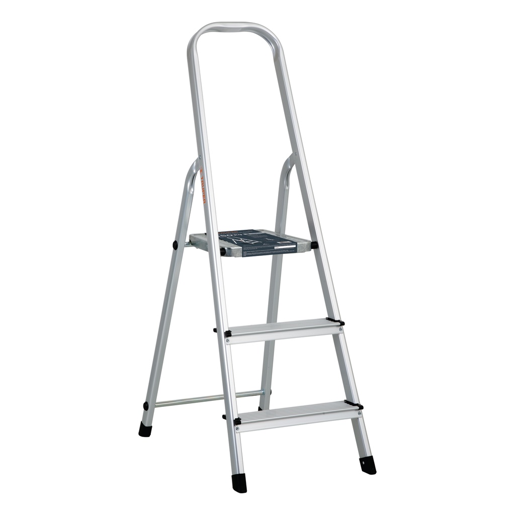 16764 / Escalera tubular plegable, 3 peldaños, aluminio, Truper