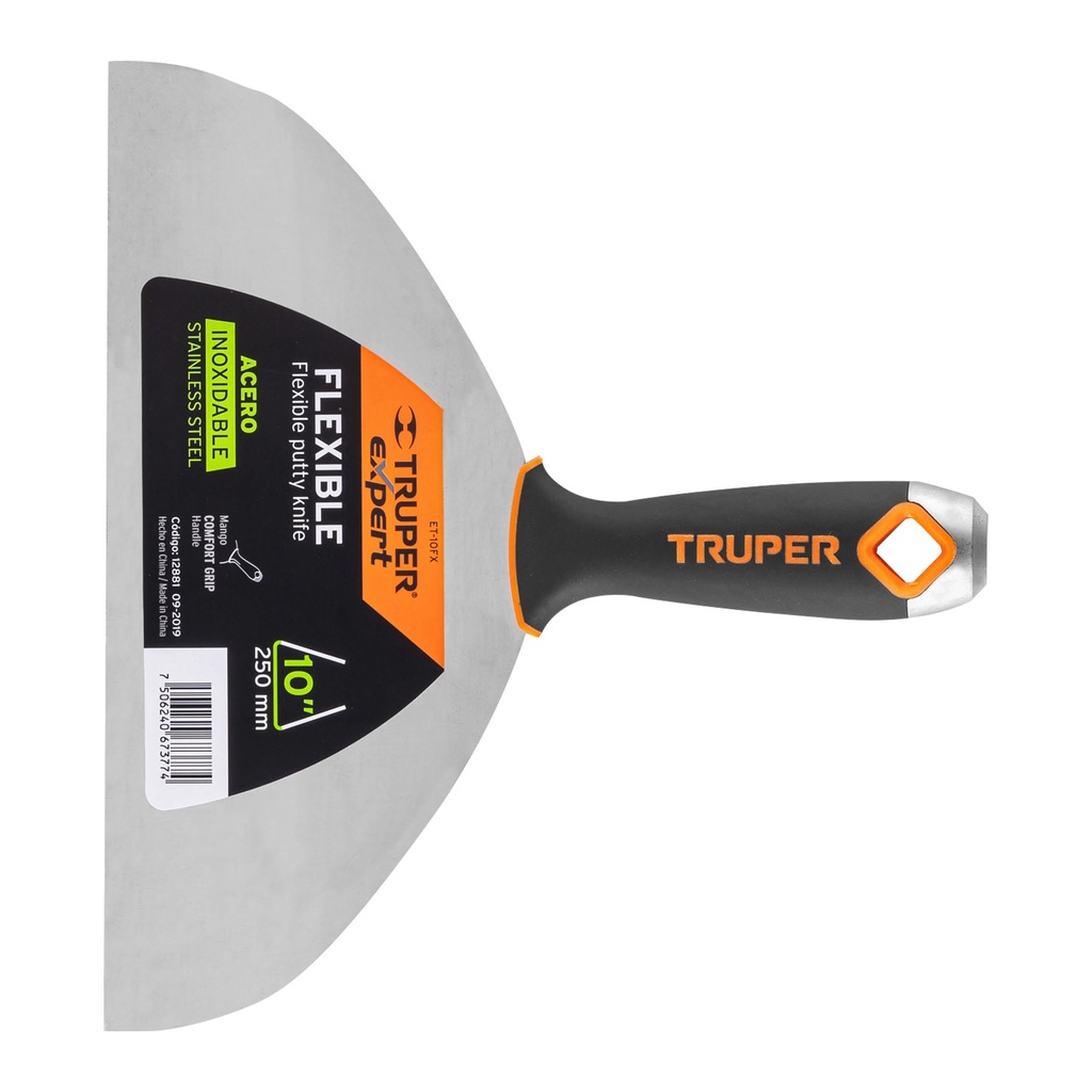 12881 / Espátula flexible 10' acero inox. mango Comfort Grip, Expert