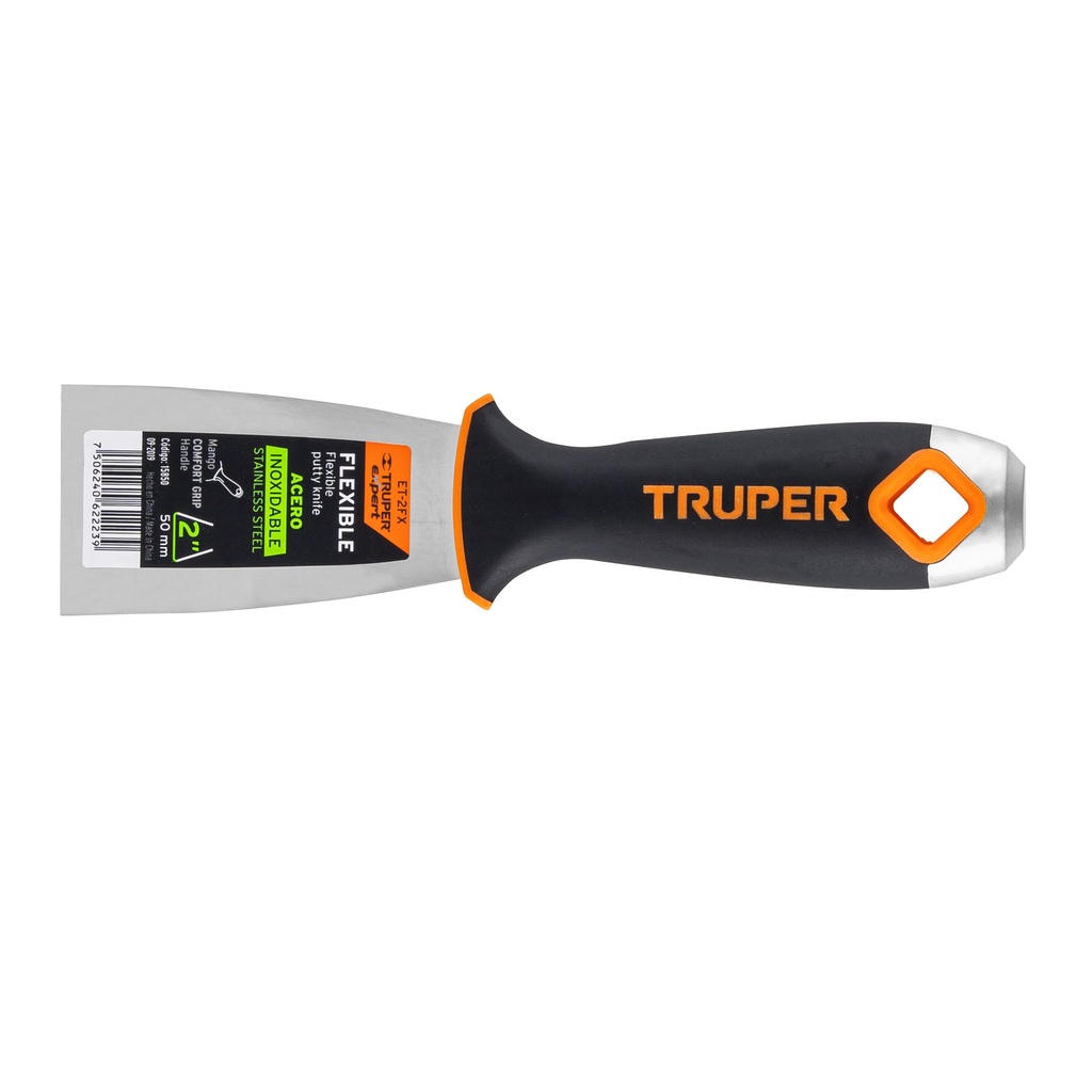 15850 / Espátula flexible 2' acero inox. mango Comfort Grip, Expert