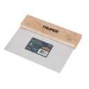 101374 / Espátula rectangular 6' x 3' acero inoxidable, mango madera, Truper