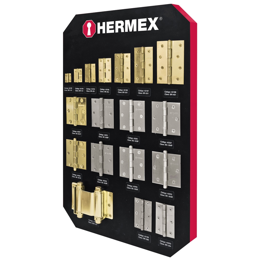 56362 / Exhibidor con bisagras, Hermex