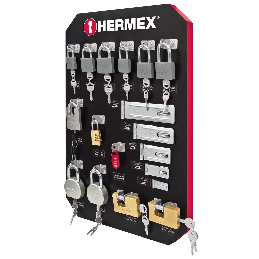 56361 / Exhibidor con candados, Hermex
