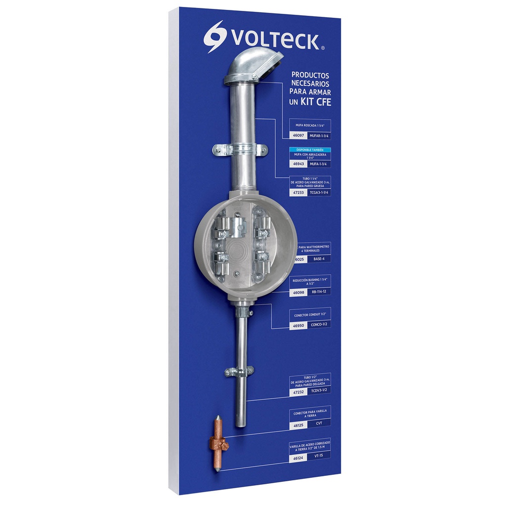 55952 / Tablero exhibidor de Kit CFE, Volteck