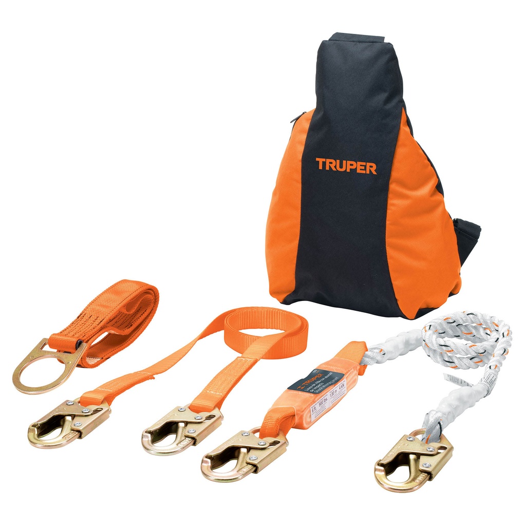 100887 / Kit contra caídas con arnés de tres anillos, ANSI, Truper