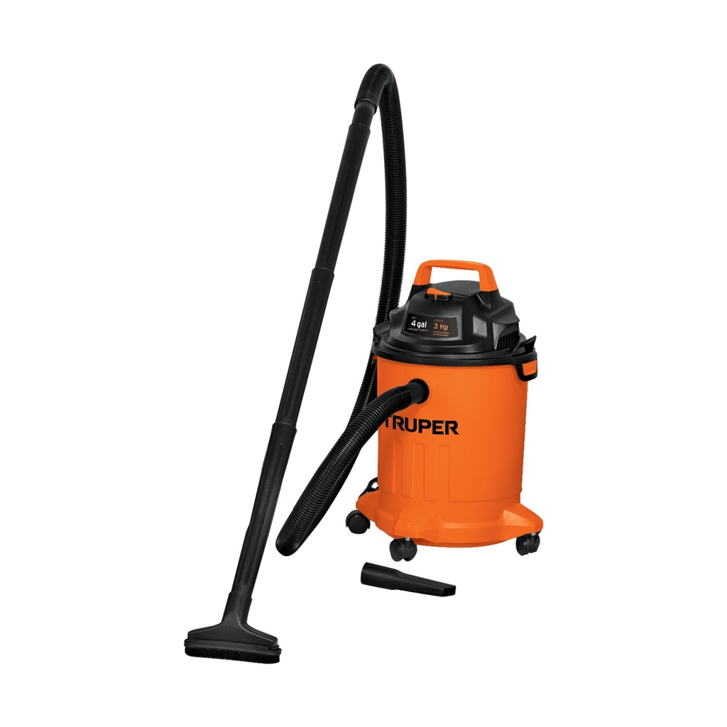 101508 / Aspiradora de sólidos y líquidos, 4 gal, plástica, Truper