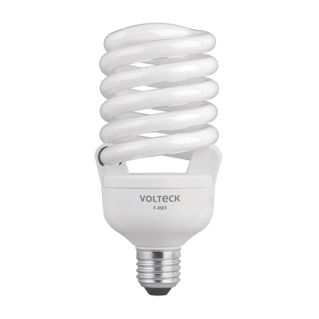 46828 / Lámpara espiral T4 45 W alta potencia luz de día, caja, Volteck