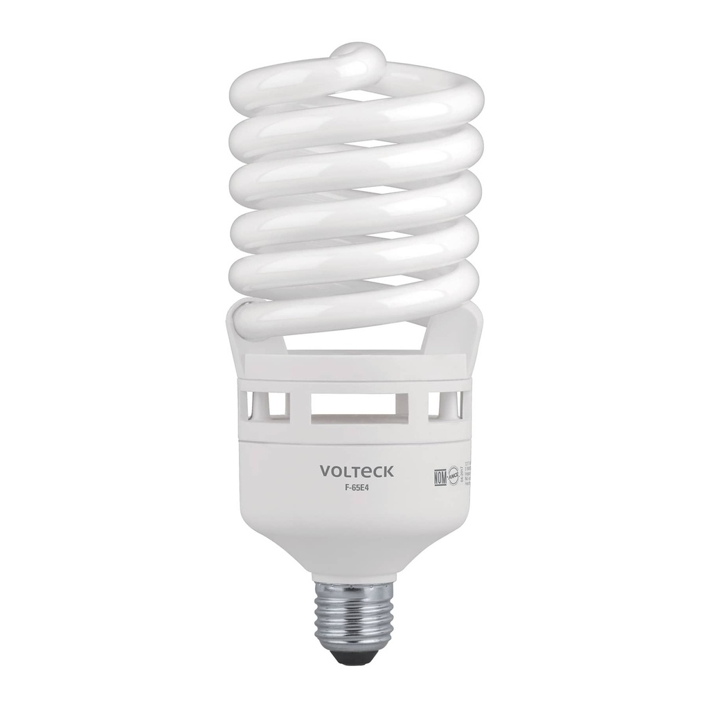 46830 / Lámpara espiral T4 65 W alta potencia luz de día, caja, Volteck