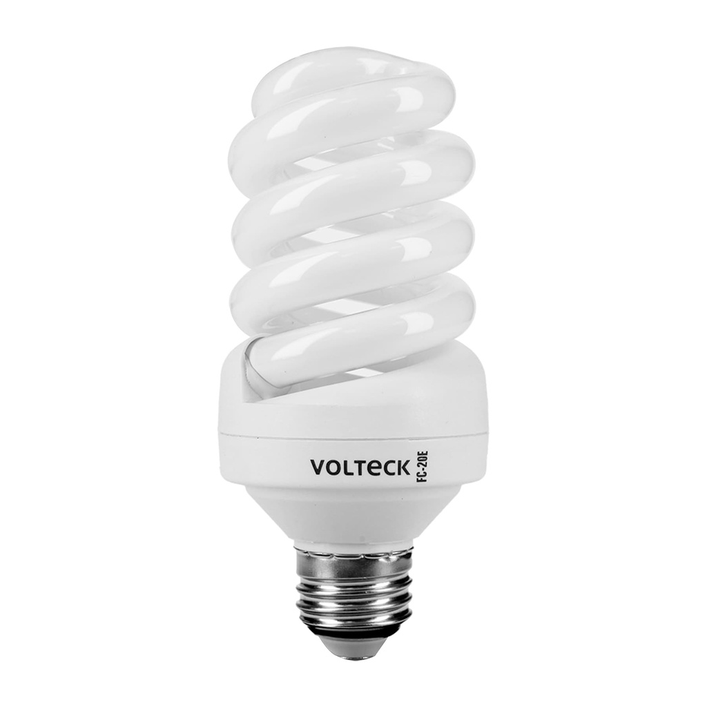 48214 / Lámpara espiral T4 20 W luz cálida en blíster, Volteck