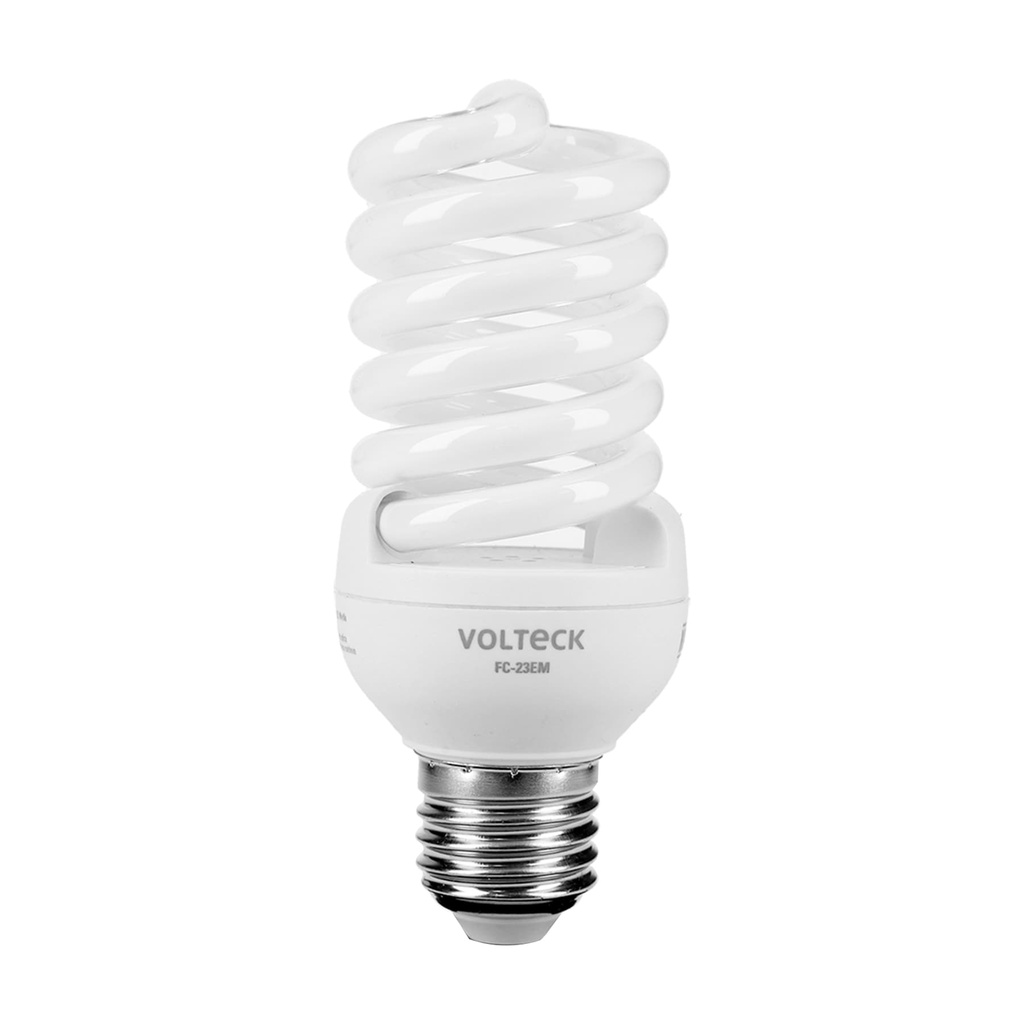 46839 / Lámpara espiral mini T2 23 W luz cálida en blíster, Volteck