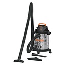 101523 / Aspiradora de sólidos y líquidos, 5 gal, acero inox, Truper