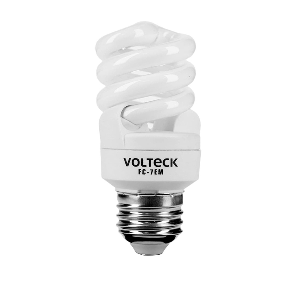 48203 / Lámpara espiral mini T2 7 W luz cálida en blíster, Volteck