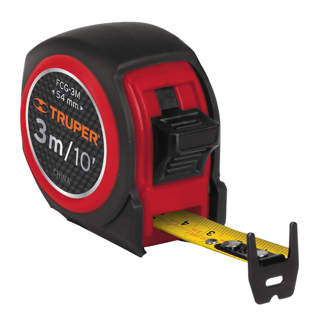 12771 / Flexómetro compacto contra impactos 3 m cinta 16 mm, Truper