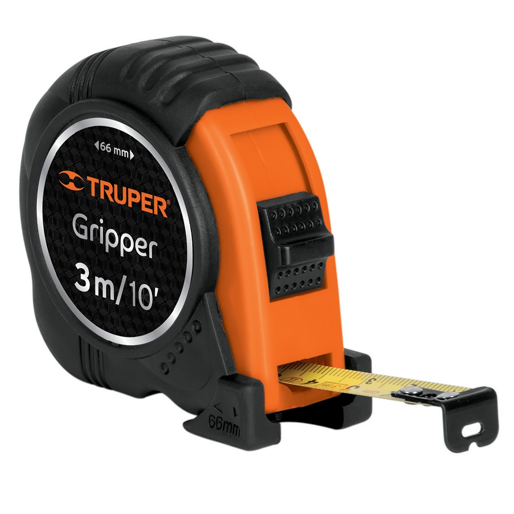 15387 / Flexómetro contra impactos 3 m cinta 13 mm grad. métrica, Truper