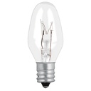 46823 / Caja con 50 focos incandescentes transparentes base E12 7.5W, Volteck