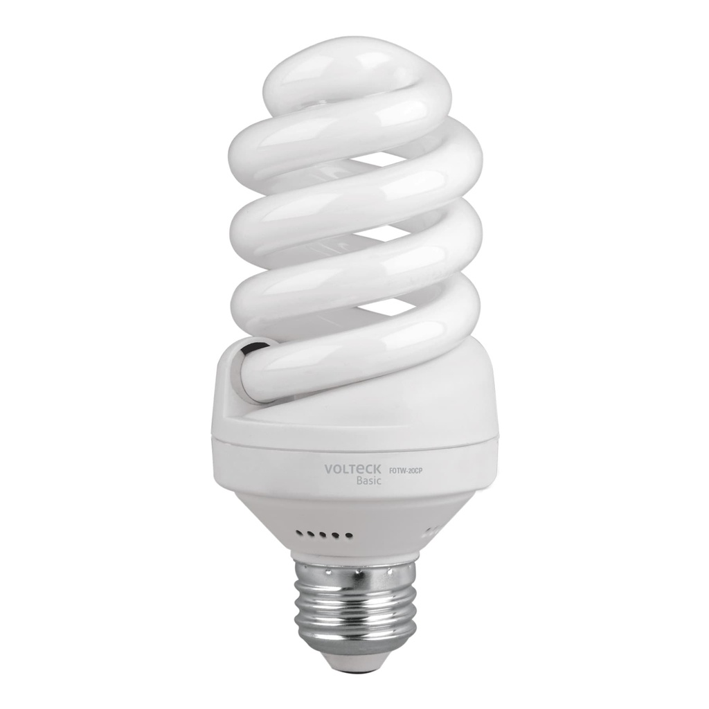 Lámpara espiral T4 20 W luz de día en caja, Volteck