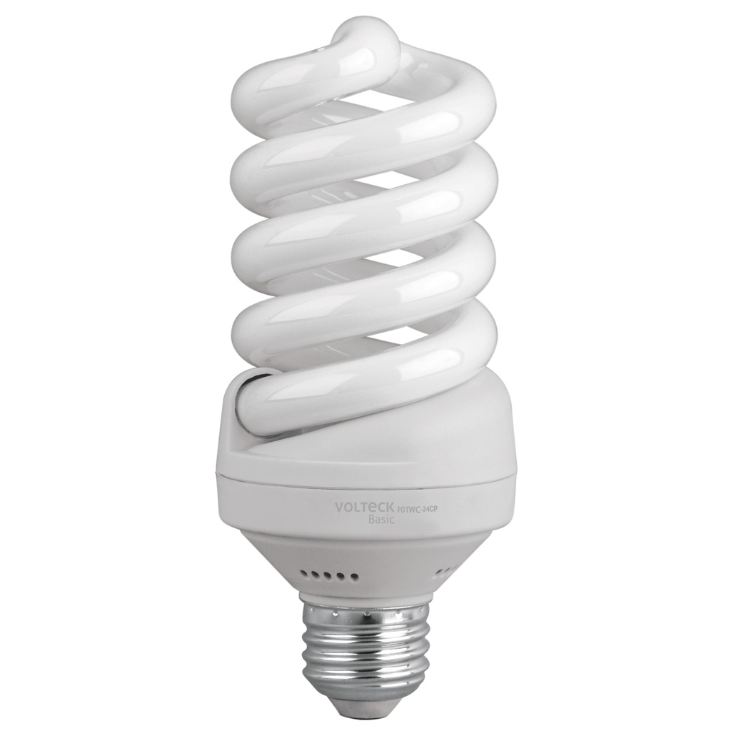 26111 / Lámpara espiral T4 24 W luz cálida en caja, Volteck
