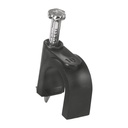 48282 / Bolsa con 20 grapas negras de 10 mm para cable redondo, Volteck