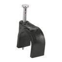 48284 / Bolsa con 20 grapas negras de 16 mm para cable redondo, Volteck