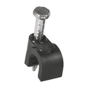 48280 / Bolsa con 20 grapas negras de 5 mm para cable redondo, Volteck