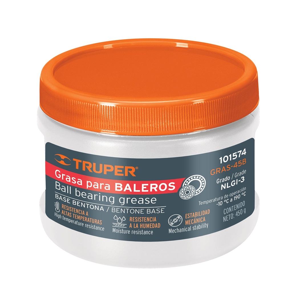 101574 / Grasa automotriz, base bentona, 450 g, Truper