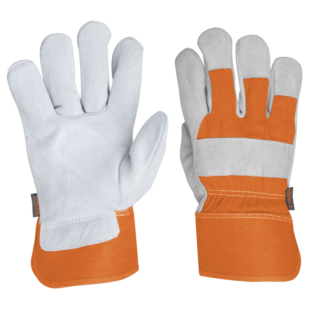 14245 / Guantes de carnaza y loneta, unitalla, Truper