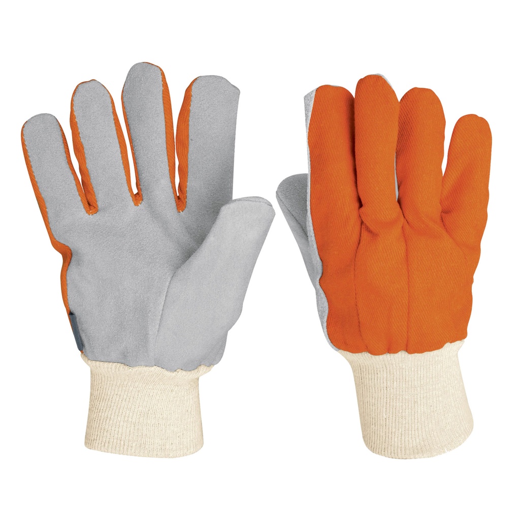 14244 / Guantes carnaza y loneta, uso ligero, Truper