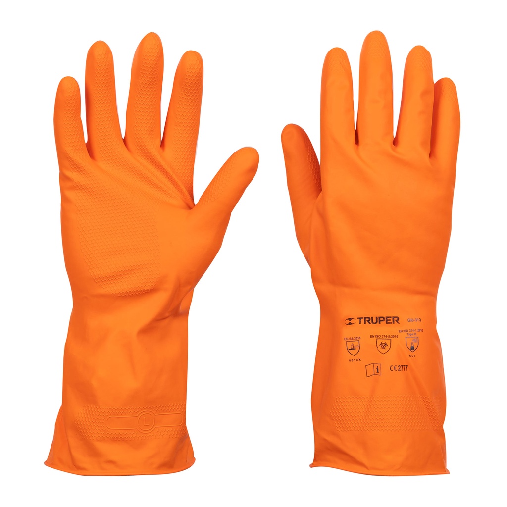 14263 / Guantes de látex para limpieza, grandes, Truper