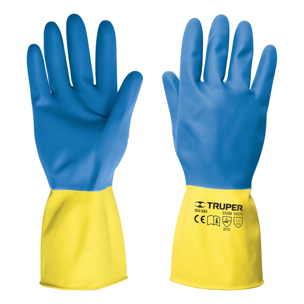 15268 / Guantes de látex reforzados para limpieza, medianos, Truper