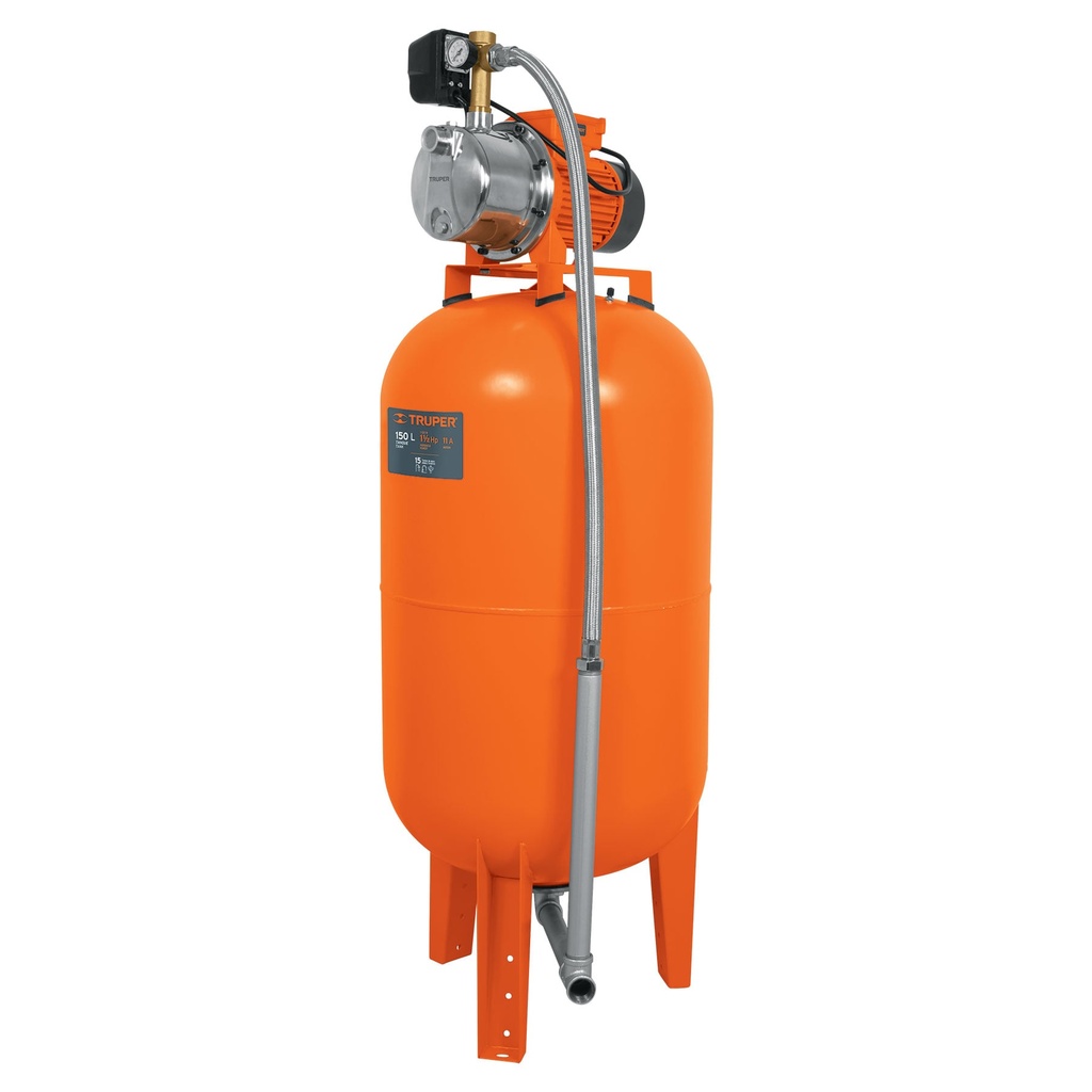 12257 / Equipo hidroneumático 150L, bomba jet 1-1/2 HP, Truper