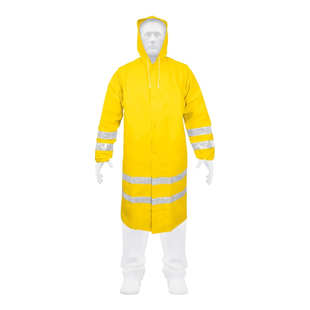 17722 / Gabardina impermeable doble capa con reflejante, M, Truper
