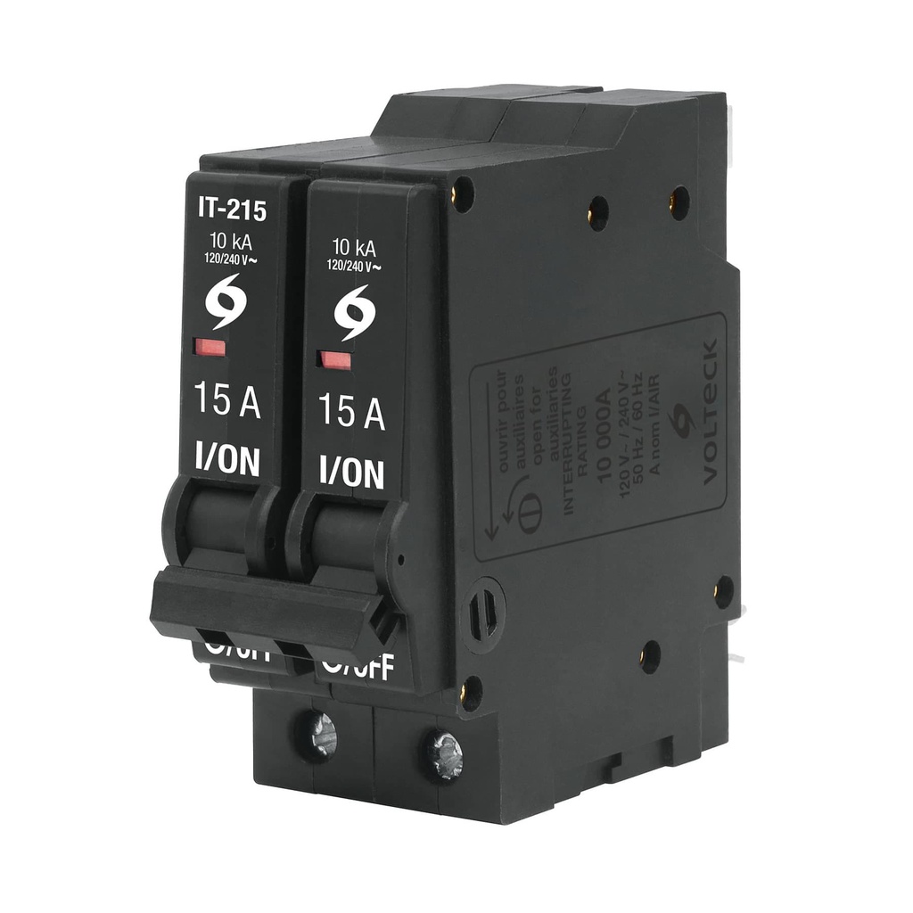 46703 / Interruptor termomagnético 2 polos 15 A, Volteck