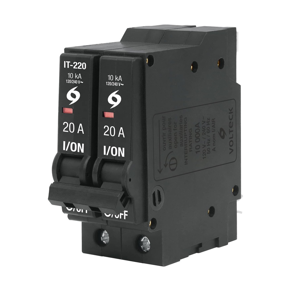 46704 / Interruptor termomagnético 2 polos 20 A, Volteck