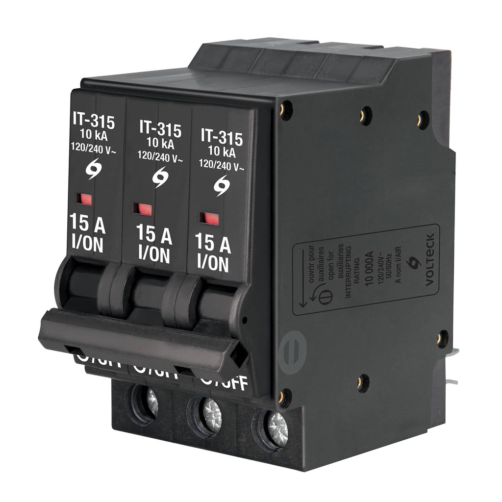 47513 / Interruptor termomagnético 3 polos 15 A, Volteck
