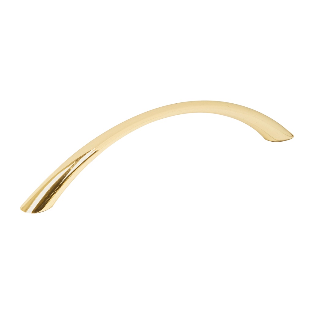 43825 / Jaladera metálica de 128mm estilo 'Arco', latón brillante, Hermex
