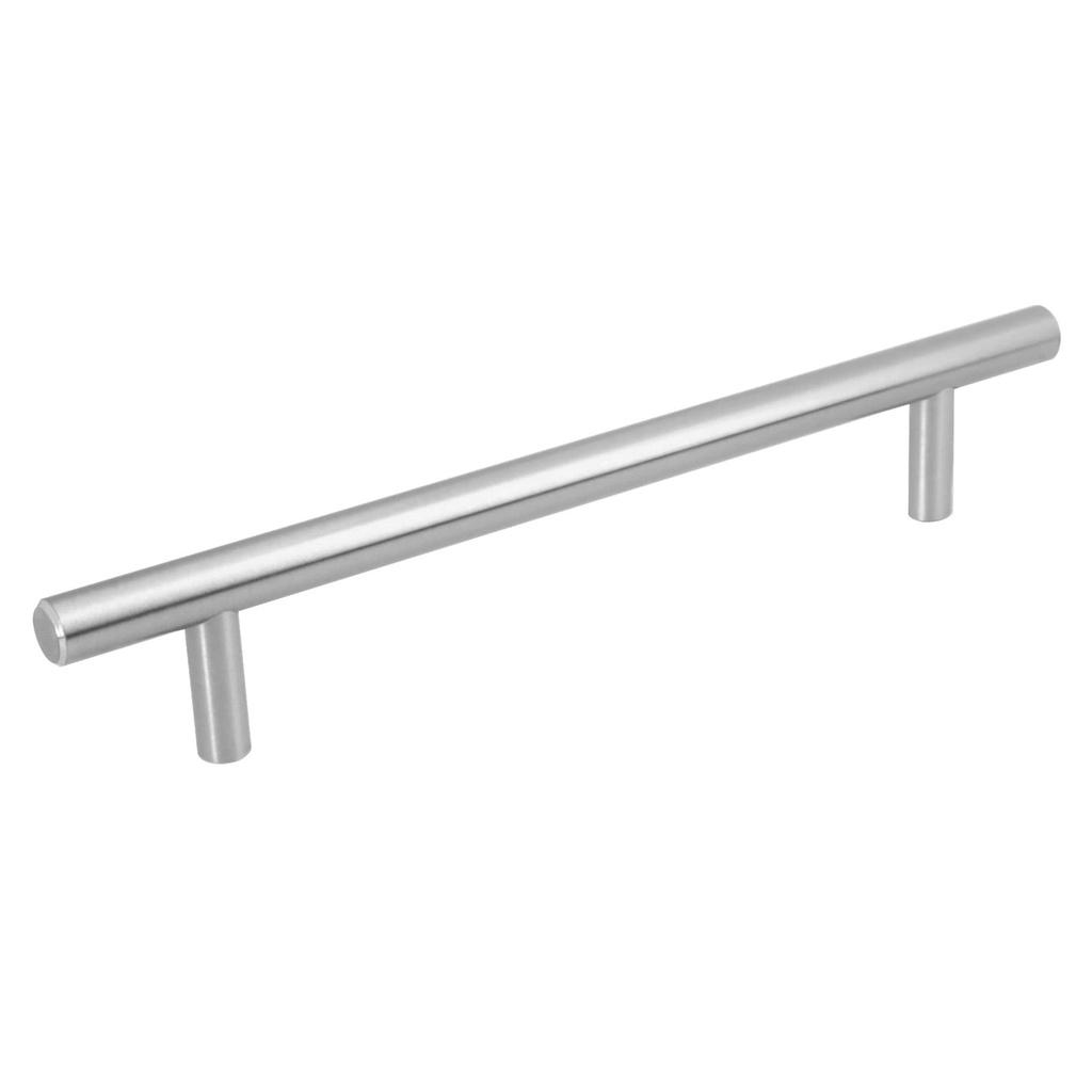 43870 / Jaladera de acero 160 mm, estilo 'Cilindro', níquel satinado, Hermex