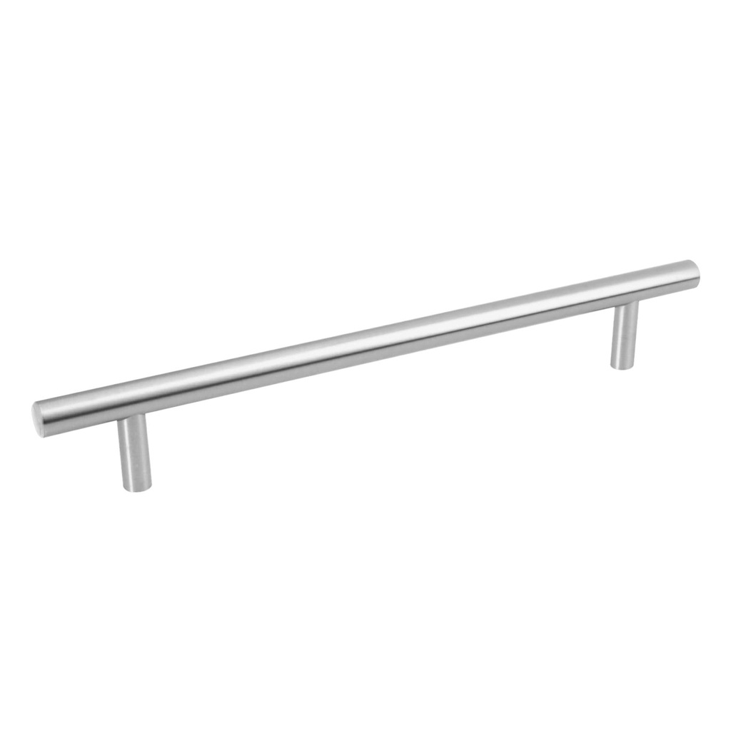 43871 / Jaladera de acero 192 mm, estilo 'Cilindro', níquel satinado, Hermex