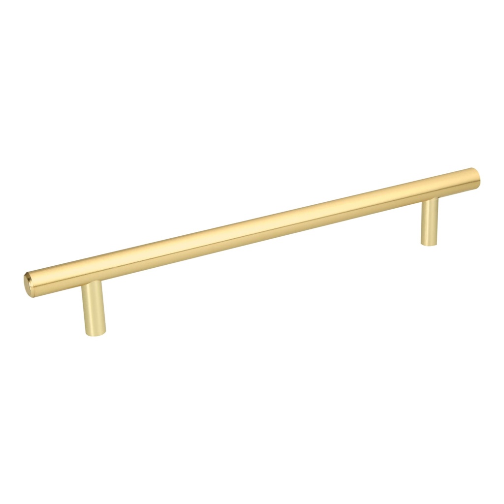 43873 / Jaladera de acero 192 mm, estilo 'Cilindro', latón brillante, Hermex
