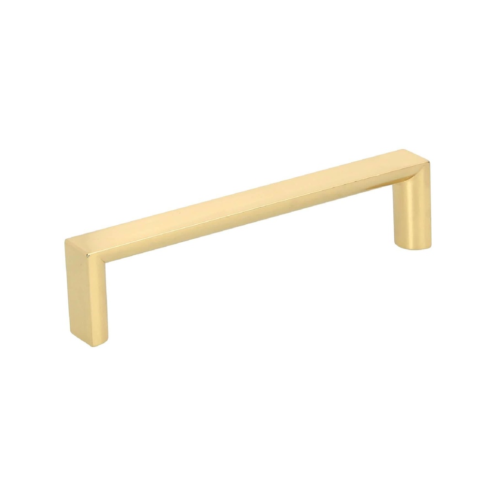 43906 / Jaladera metálica de 96 mm estilo 'Andamio', latón brillante, Hermex