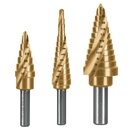 101557 / Juego de 3 brocas escalonadas de titanio, Truper Expert