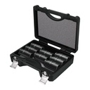 100948 / Juego de 8 dados largos cuadro 3/4' de impacto 6 puntas std, Truper