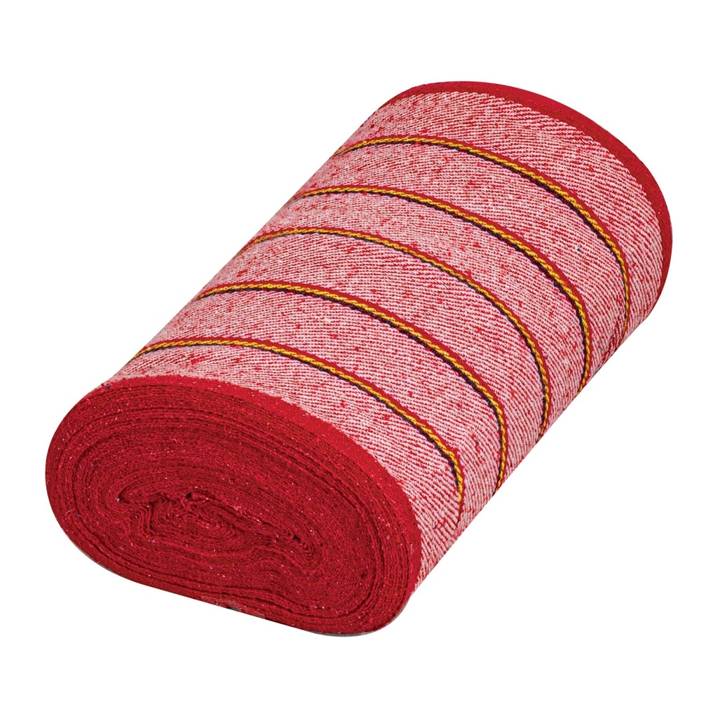 57057 / Rollo de 25 m de jerga sarga gruesa roja, Klintek
