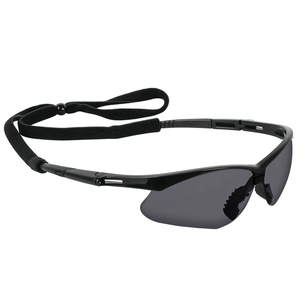 15172 / Lentes seguridad grises antiempaño c/cordón ajustable, Sport, Truper