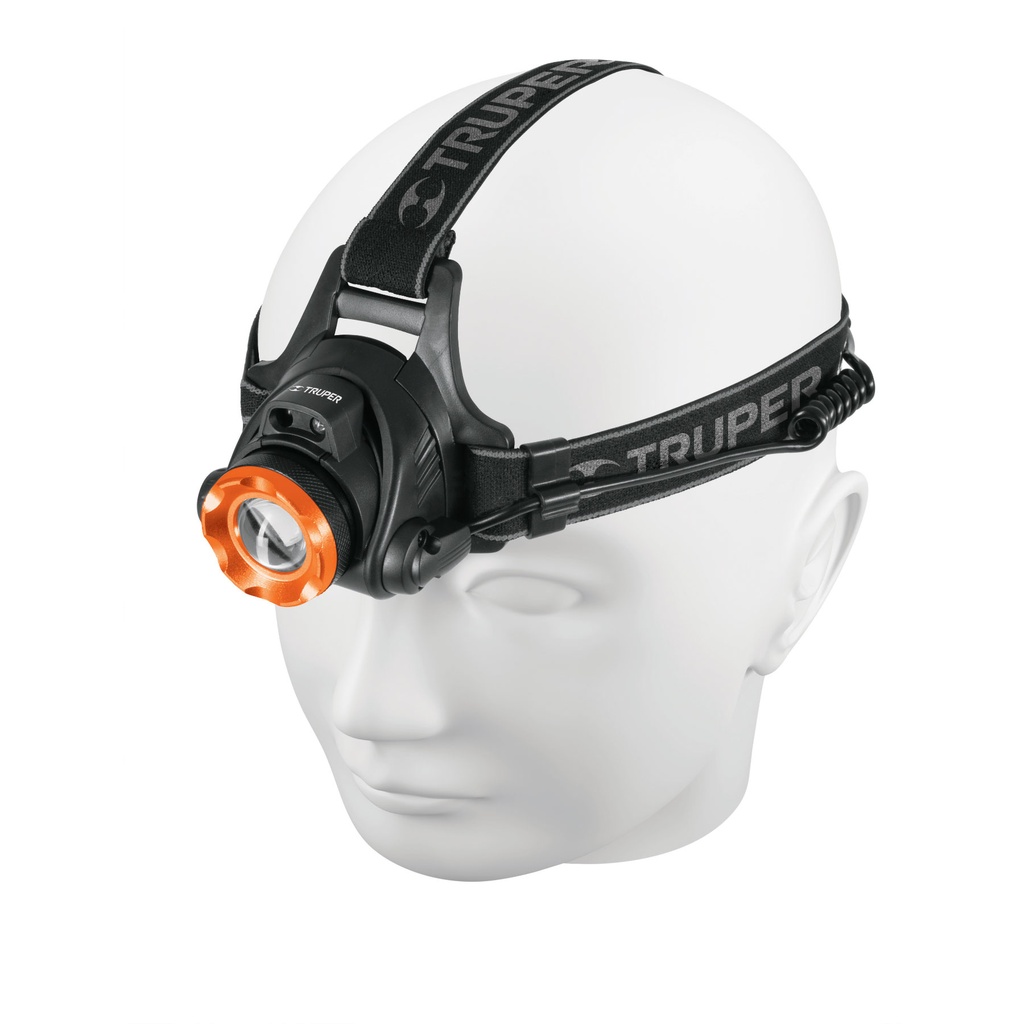 12890 / Linterna de minero 1 LED 300 lm recargable, Truper