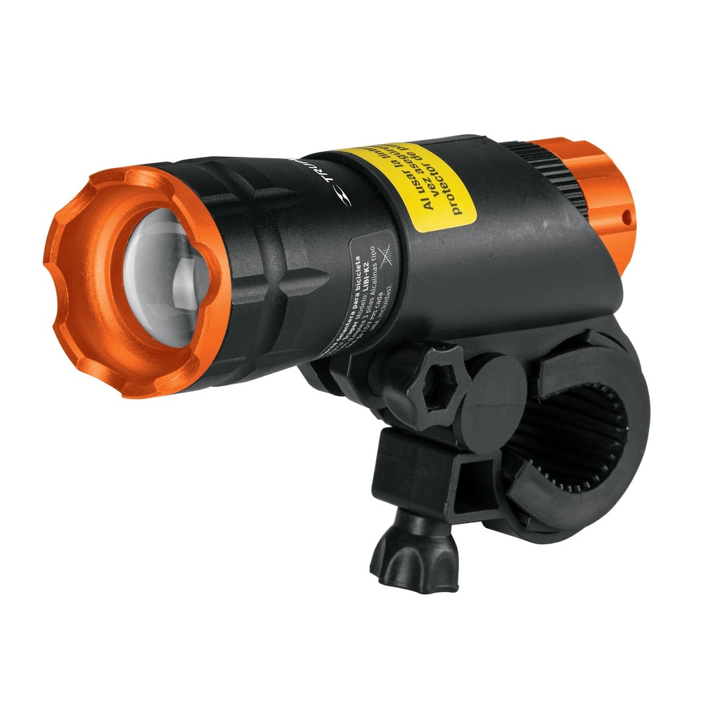 16796 / Linterna delantera 100 lm para bicicleta con 3 pilas AAA, Truper