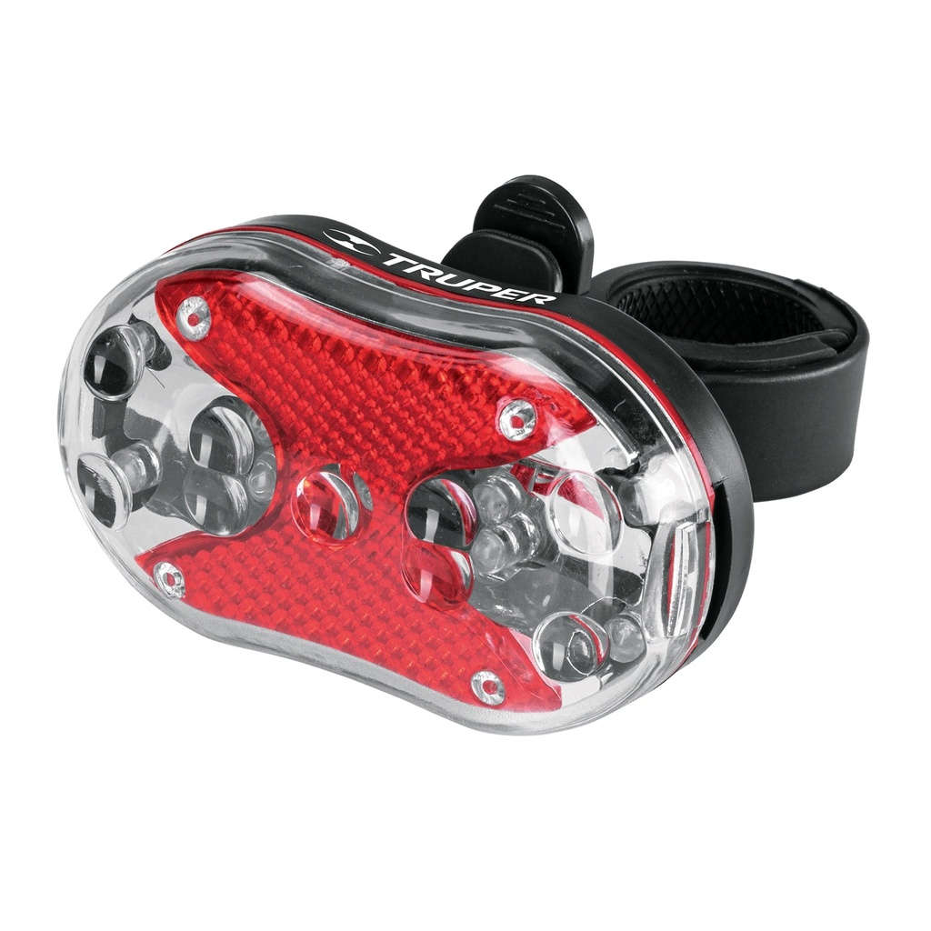 16797 / Linterna trasera para bicicleta 9 LEDs con 2 pilas AAA, Truper